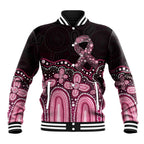Australia Indigenous Personalized Baseball Jacket Aboriginal Pink Ribbon Art
