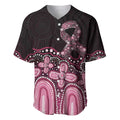 Australia Indigenous Personalized Baseball Jersey Aboriginal Pink Ribbon Art