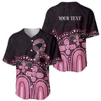 Australia Indigenous Personalized Baseball Jersey Aboriginal Pink Ribbon Art