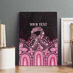 Australia Indigenous Personalized Canvas Wall Art Aboriginal Pink Ribbon Art