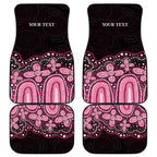 Australia Indigenous Personalized Car Mats Aboriginal Pink Ribbon Art