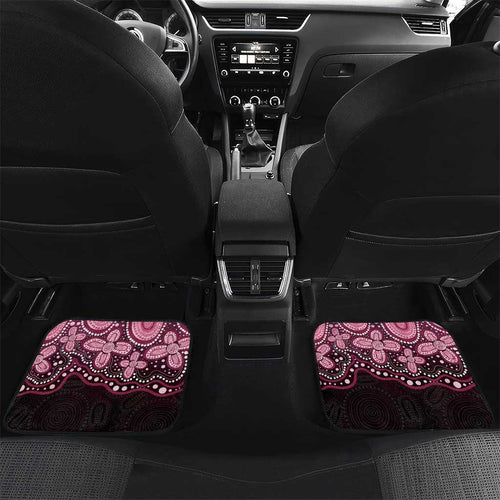 Australia Indigenous Personalized Car Mats Aboriginal Pink Ribbon Art