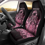 Australia Indigenous Personalized Car Seat Cover Aboriginal Pink Ribbon Art