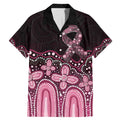 Australia Indigenous Personalized Family Matching Mermaid Dress and Hawaiian Shirt Aboriginal Pink Ribbon Art
