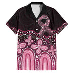 Australia Indigenous Personalized Hawaiian Shirt Aboriginal Pink Ribbon Art