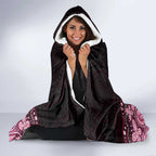 Australia Indigenous Personalized Hooded Blanket Aboriginal Pink Ribbon Art