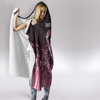 Australia Indigenous Personalized Hooded Blanket Aboriginal Pink Ribbon Art