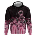 Australia Indigenous Personalized Hoodie Aboriginal Pink Ribbon Art