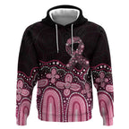 Australia Indigenous Personalized Hoodie Aboriginal Pink Ribbon Art