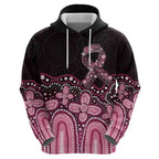 Australia Indigenous Personalized Hoodie Aboriginal Pink Ribbon Art