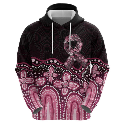 Australia Indigenous Personalized Hoodie Aboriginal Pink Ribbon Art