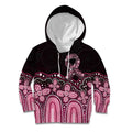 Australia Indigenous Personalized Kid Hoodie Aboriginal Pink Ribbon Art