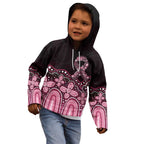 Australia Indigenous Personalized Kid Hoodie Aboriginal Pink Ribbon Art