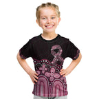 Australia Indigenous Personalized Kid T Shirt Aboriginal Pink Ribbon Art