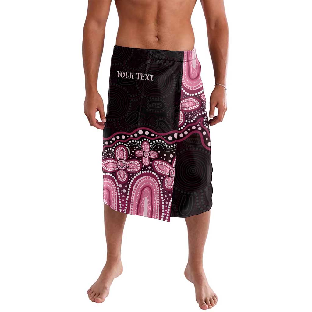 Australia Indigenous Personalized Lavalava Aboriginal Pink Ribbon Art