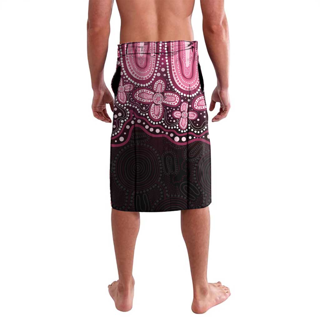 Australia Indigenous Personalized Lavalava Aboriginal Pink Ribbon Art