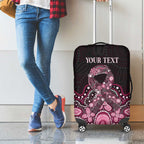 Australia Indigenous Personalized Luggage Cover Aboriginal Pink Ribbon Art