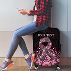 Australia Indigenous Personalized Luggage Cover Aboriginal Pink Ribbon Art