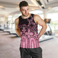 Australia Indigenous Personalized Men Tank Top Aboriginal Pink Ribbon Art