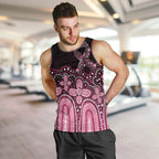 Australia Indigenous Personalized Men Tank Top Aboriginal Pink Ribbon Art