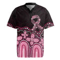 Australia Indigenous Personalized Rugby Jersey Aboriginal Pink Ribbon Art
