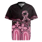 Australia Indigenous Personalized Rugby Jersey Aboriginal Pink Ribbon Art
