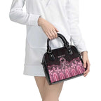 Australia Indigenous Personalized Shoulder Handbag Aboriginal Pink Ribbon Art
