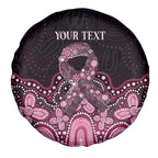 Australia Indigenous Personalized Spare Tire Cover Aboriginal Pink Ribbon Art