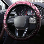 Australia Indigenous Steering Wheel Cover Aboriginal Pink Ribbon Art