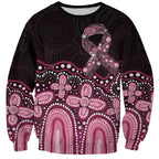 Australia Indigenous Personalized Sweatshirt Aboriginal Pink Ribbon Art