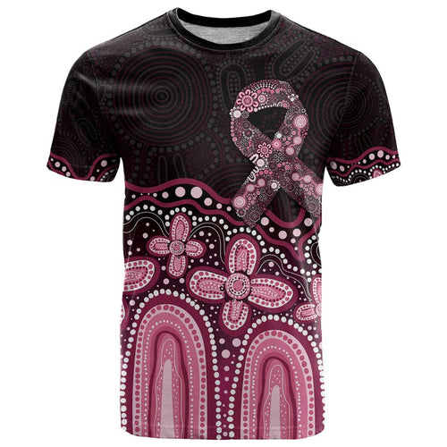 Australia Indigenous Personalized T Shirt Aboriginal Pink Ribbon Art