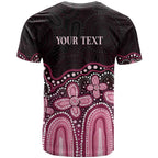 Australia Indigenous Personalized T Shirt Aboriginal Pink Ribbon Art