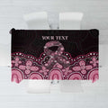 Australia Indigenous Personalized Tablecloth Aboriginal Pink Ribbon Art