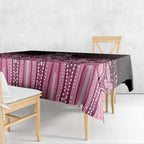 Australia Indigenous Personalized Tablecloth Aboriginal Pink Ribbon Art