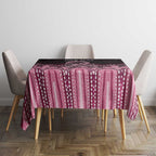 Australia Indigenous Personalized Tablecloth Aboriginal Pink Ribbon Art