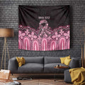 Australia Indigenous Personalized Tapestry Aboriginal Pink Ribbon Art