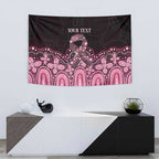 Australia Indigenous Personalized Tapestry Aboriginal Pink Ribbon Art