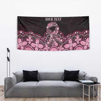 Australia Indigenous Personalized Tapestry Aboriginal Pink Ribbon Art