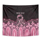 Australia Indigenous Personalized Tapestry Aboriginal Pink Ribbon Art