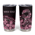 Australia Indigenous Personalized Tumbler Cup Aboriginal Pink Ribbon Art