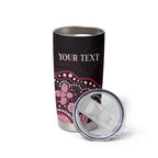 Australia Indigenous Personalized Tumbler Cup Aboriginal Pink Ribbon Art