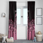 Australia Indigenous Personalized Window Curtain Aboriginal Pink Ribbon Art
