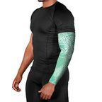 Aotearoa Maori Koru Curves Arm Sleeves Silver Ferns - Mint