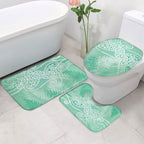 Aotearoa Maori Koru Curves Bathroom Set Silver Ferns - Mint