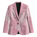 Aotearoa Maori Koru Curves Blazer Silver Ferns - Rose Pink