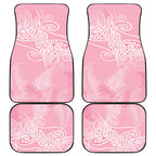 Aotearoa Maori Koru Curves Car Mats Silver Ferns - Rose Pink