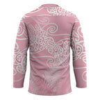 Aotearoa Maori Koru Curves Hockey Jersey Silver Ferns - Rose Pink