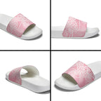 Aotearoa Maori Koru Curves Slide Sandals Silver Ferns - Rose Pink