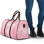 Aotearoa Maori Koru Curves Travel Bag Silver Ferns - Rose Pink