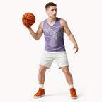 Aotearoa Maori Koru Curves Basketball Jersey Silver Ferns - Amethyst